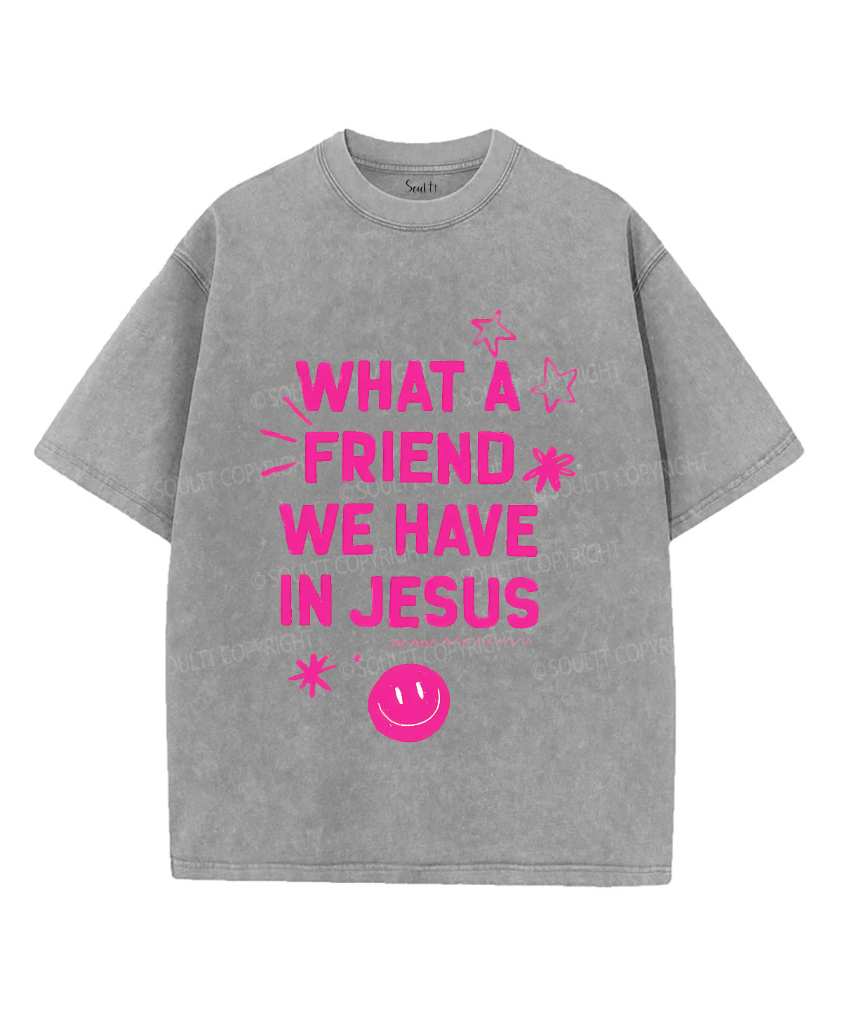 What A Friend We Have In Jesus Unisex Washed Christian T-shirt Hoodie, Sweatshirt | CiraTrend.com (Image 2)
