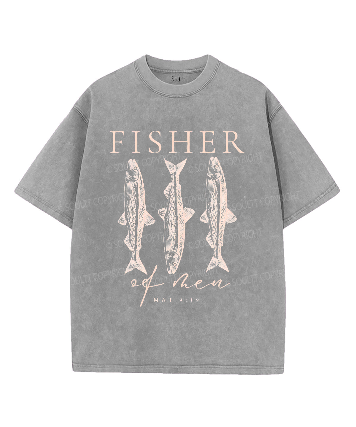 Fisher Unisex Washed Christian T-shirt Hoodie, Sweatshirt | CiraTrend.com (Image 3)