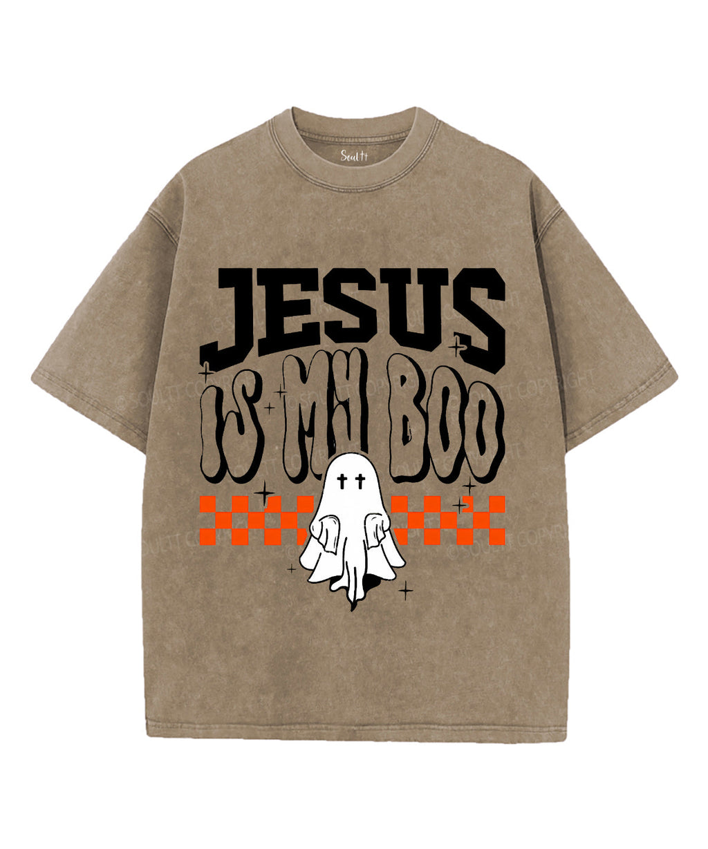 Jesus Is My Boo Unisex Washed Christian T-shirt Hoodie, Sweatshirt | CiraTrend.com (Image 3)