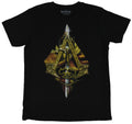 Assassin's Creed Syndicate Mens T-Shirt - Golden Trident A Logo Collage Hoodie, Sweatshirt | CiraTrend.com