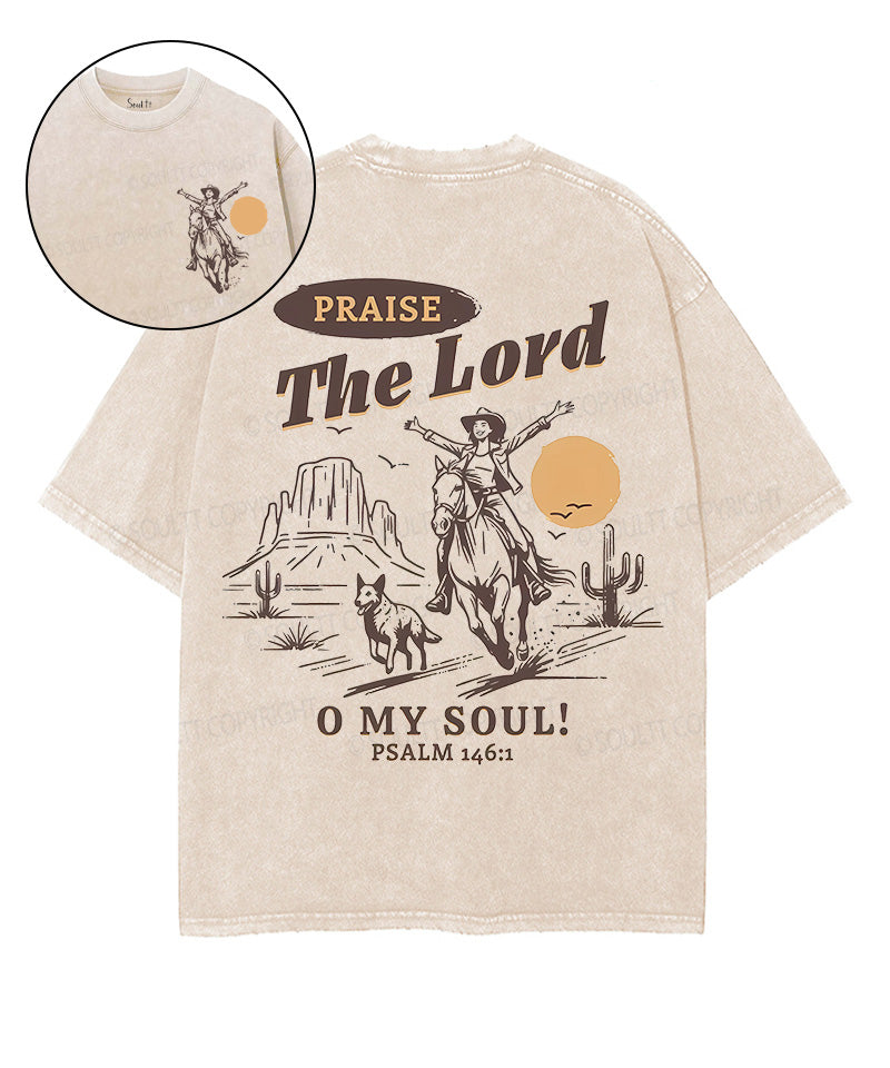 The Lord Praise Double Sided Unisex Washed Christian T-shirt Hoodie, Sweatshirt | CiraTrend.com (Image 1)