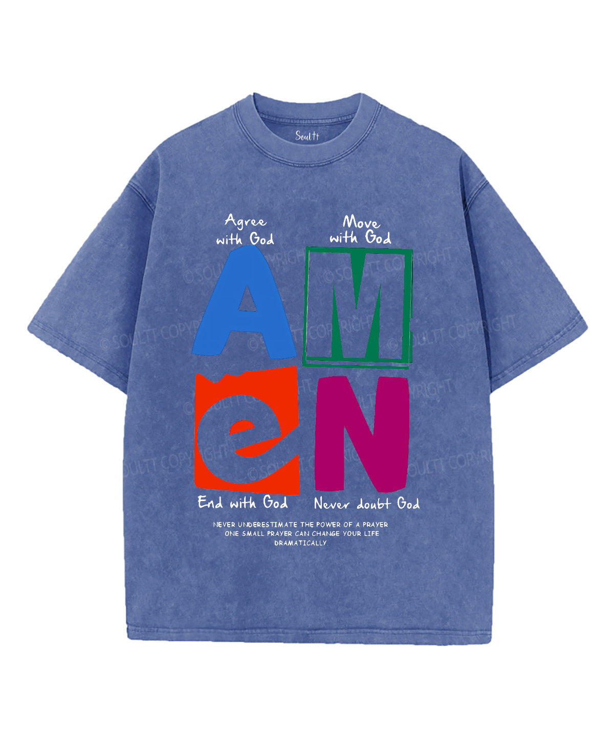 Amen Unisex Washed Christian T-shirt Hoodie, Sweatshirt | CiraTrend.com (Image 3)