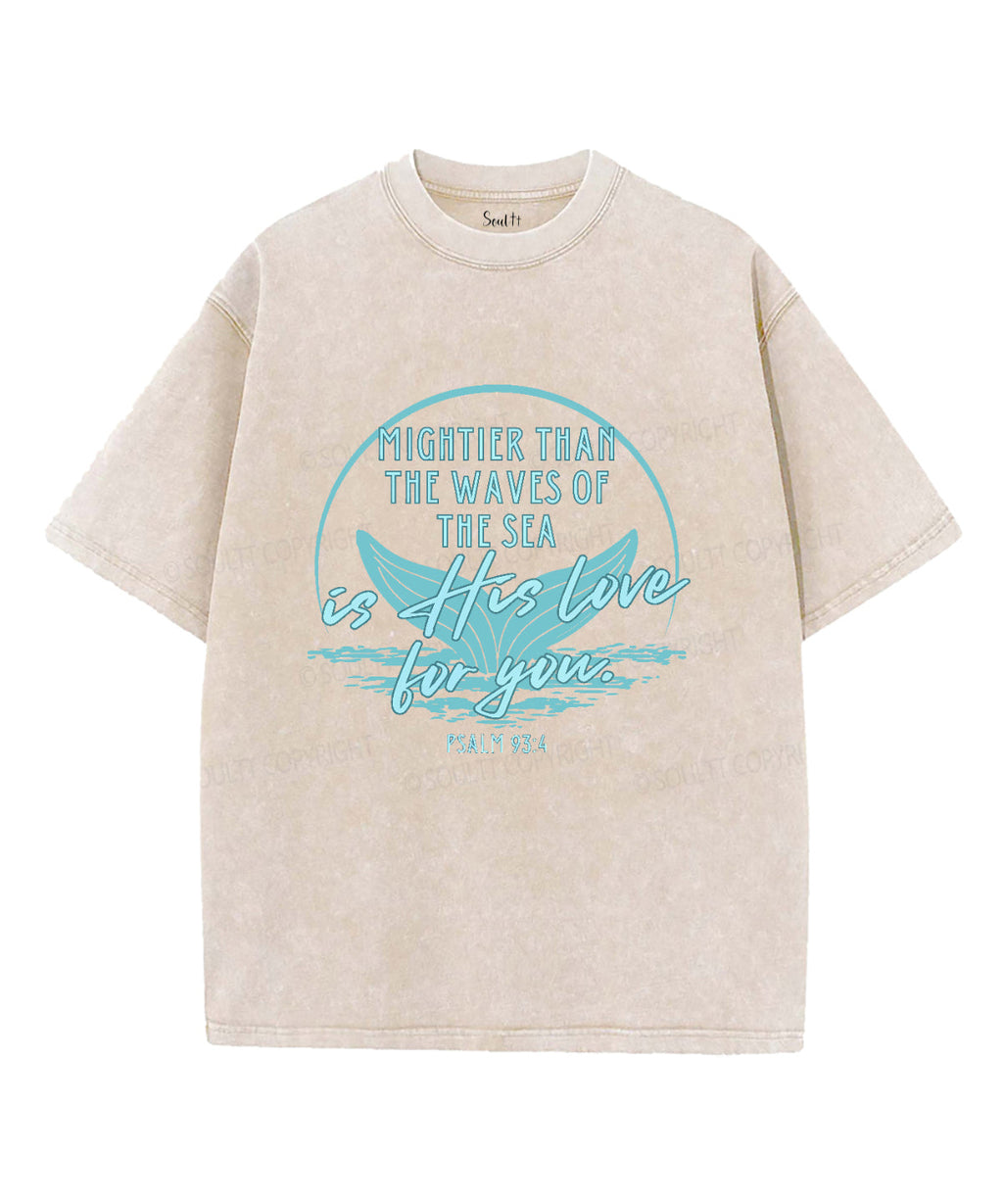 Mightier Than The Waves Unisex Washed Christian T-shirt Style003 Hoodie, Sweatshirt | CiraTrend.com (Image 4)