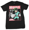 My Hero Academia Mens T-Shirt - Deku Under Kanji Color Next to B & W Punch Hoodie, Sweatshirt | CiraTrend.com