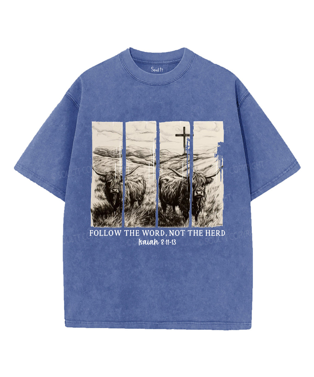 Follow the Word Unisex Washed Christian T-shirt Style002 Hoodie, Sweatshirt | CiraTrend.com (Image 3)