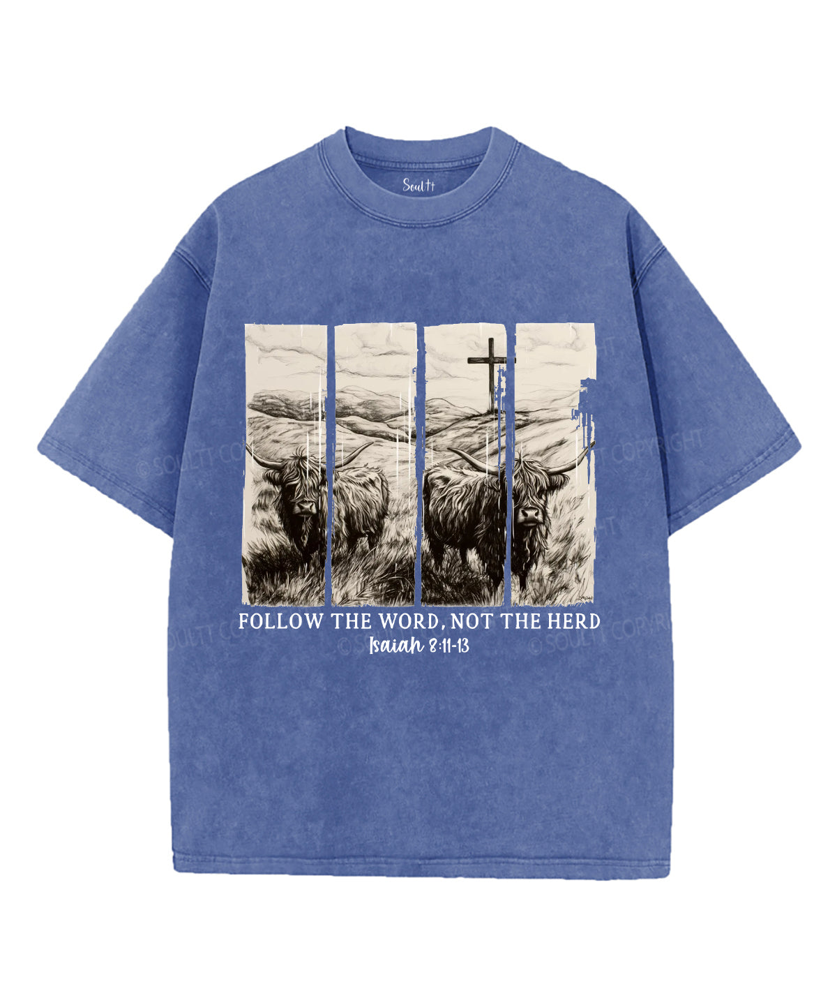 Follow the Word Unisex Washed Christian T-shirt Style002 Hoodie, Sweatshirt | CiraTrend.com (Image 3)