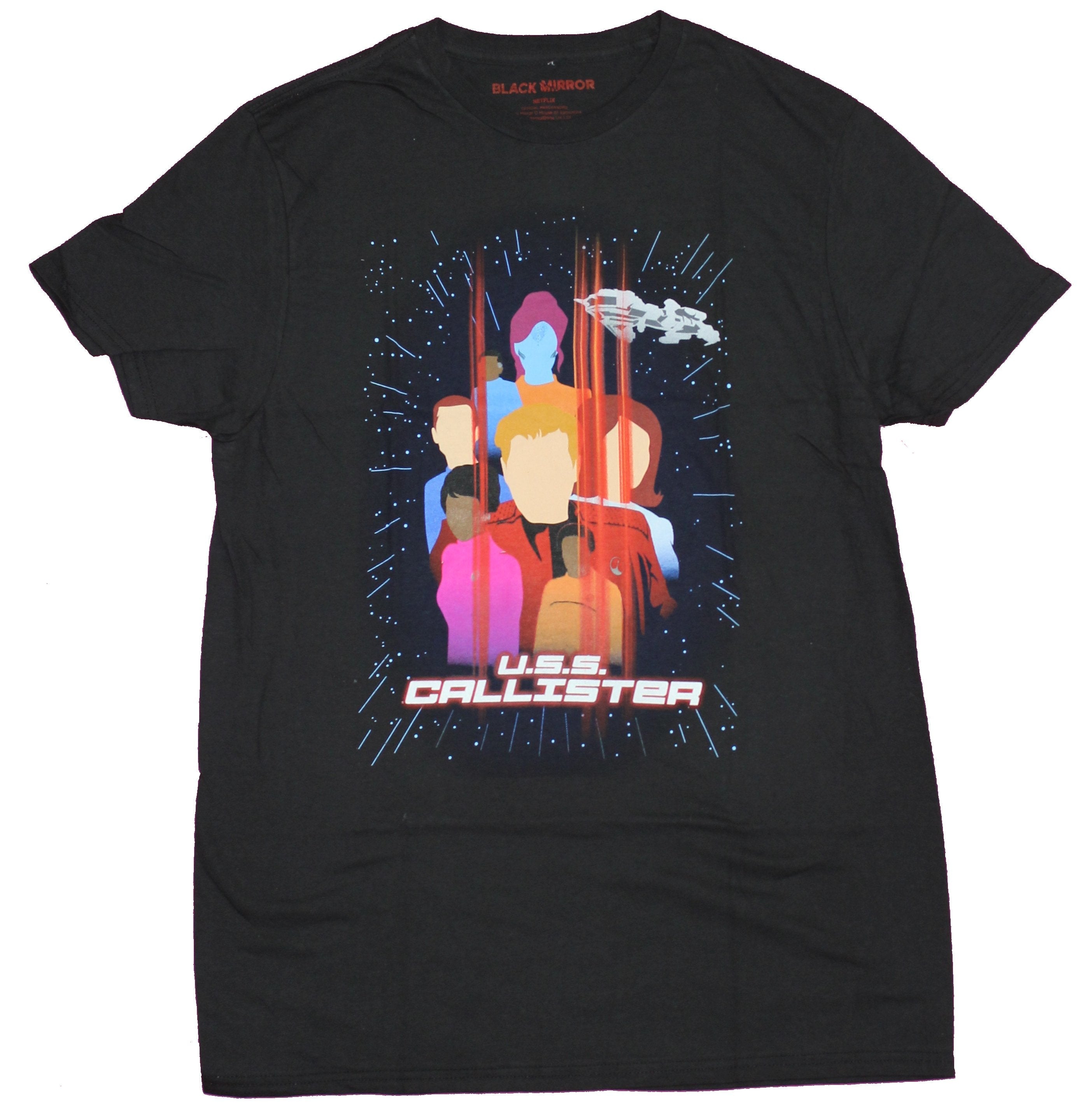 Black Mirror Mens T-Shirt- U.S.S. Callister Stylized Crew Image Hoodie, Sweatshirt | CiraTrend.com