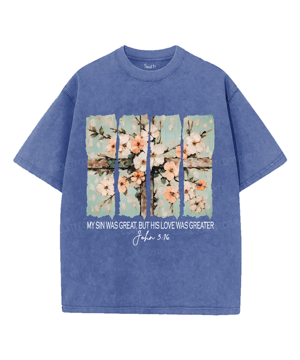 His Love Was Greater Unisex Washed Christian T-shirt Style002 Hoodie, Sweatshirt | CiraTrend.com (Image 3)