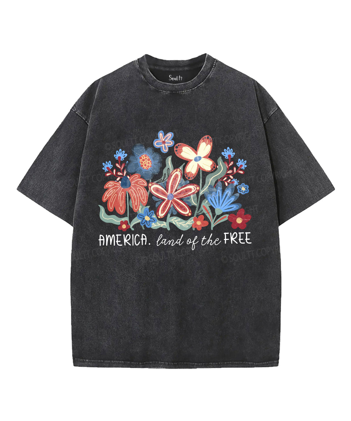 Land Of The Free Unisex Washed Christian T-shirt Style004 Hoodie, Sweatshirt | CiraTrend.com (Image 1)