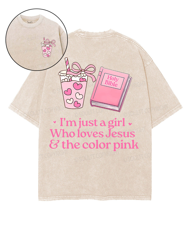 I'M Just Girl Double Sided Washed Christian T-Shirts, Hoodie, Sweatshirt