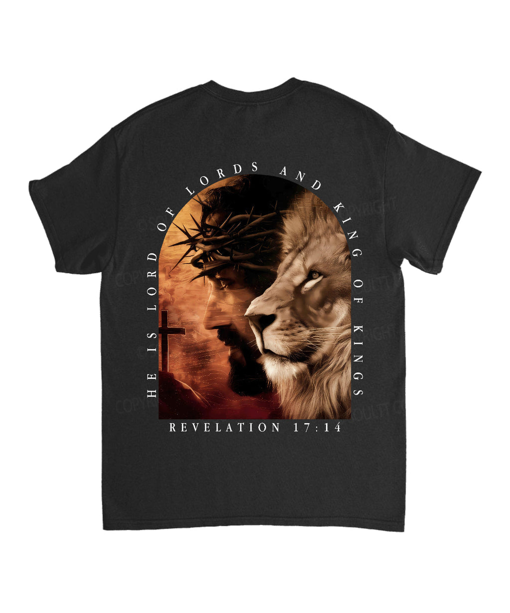 King Of Kings Double Sided Unisex Cotton Christian T-Shirt Hoodie, Sweatshirt | CiraTrend.com (Image 5)