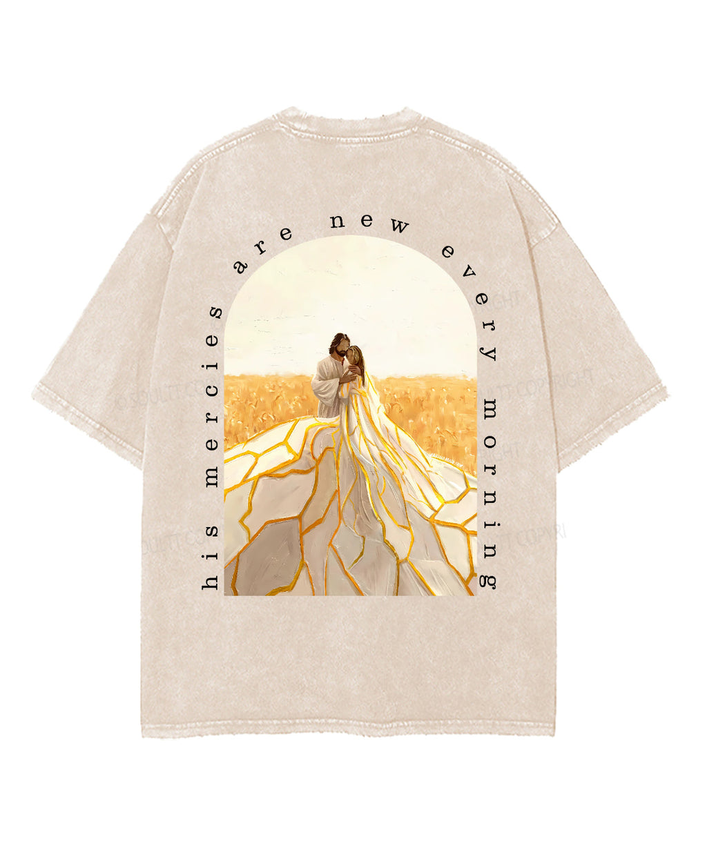 His Mercies Are New Double Sided Unisex Washed Christian T-shirt Style014 Hoodie, Sweatshirt | CiraTrend.com (Image 5)