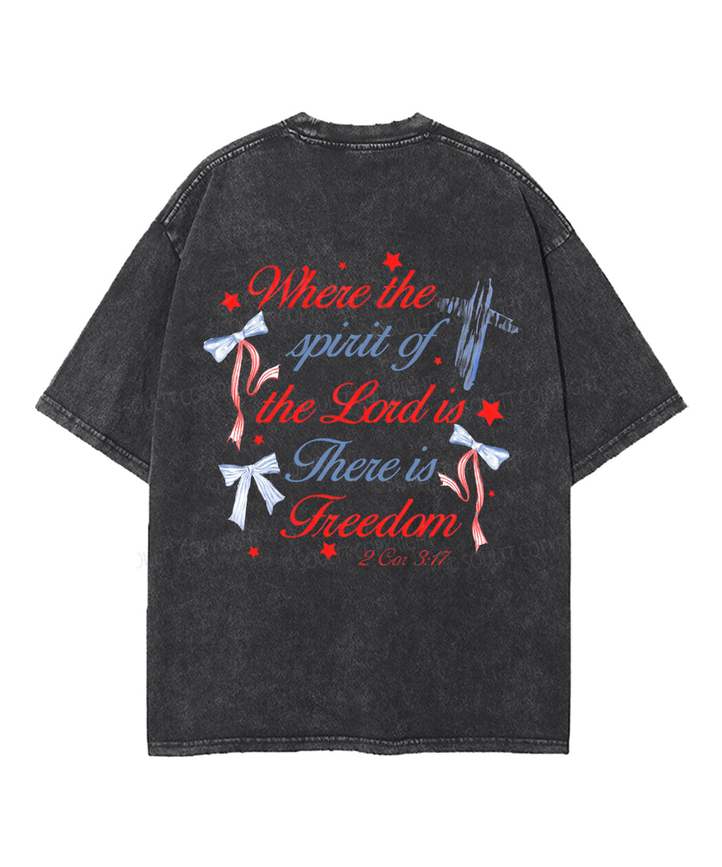 There Is Freedom Double Sided Unisex Washed Christian T-shirt Style003 Hoodie, Sweatshirt | CiraTrend.com (Image 3)