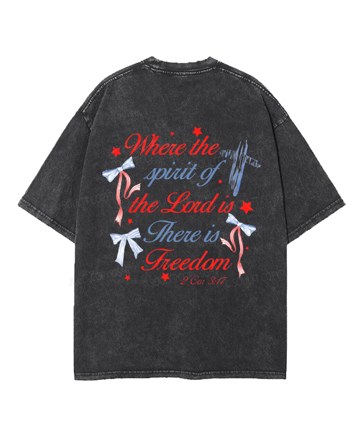 There Is Freedom Double Sided Unisex Washed Christian T-shirt Style003 Hoodie, Sweatshirt | CiraTrend.com (Image 3)