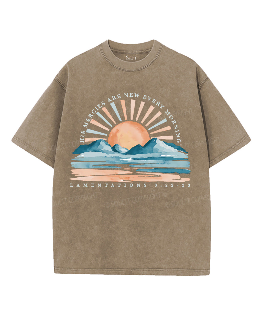 His Mercies Are New Every Morning Unisex Washed Christian T-shirt Style008 Hoodie, Sweatshirt | CiraTrend.com (Image 5)