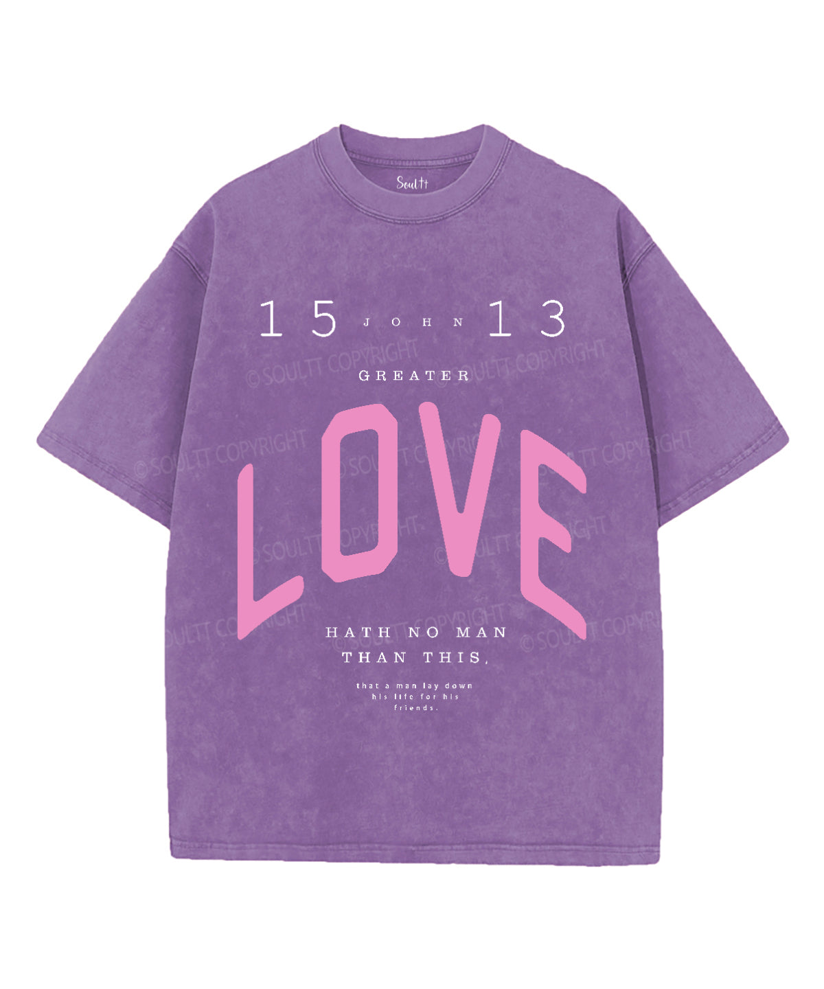 Greater Love Washed Christian T-shirt Hoodie, Sweatshirt | CiraTrend.com (Image 4)
