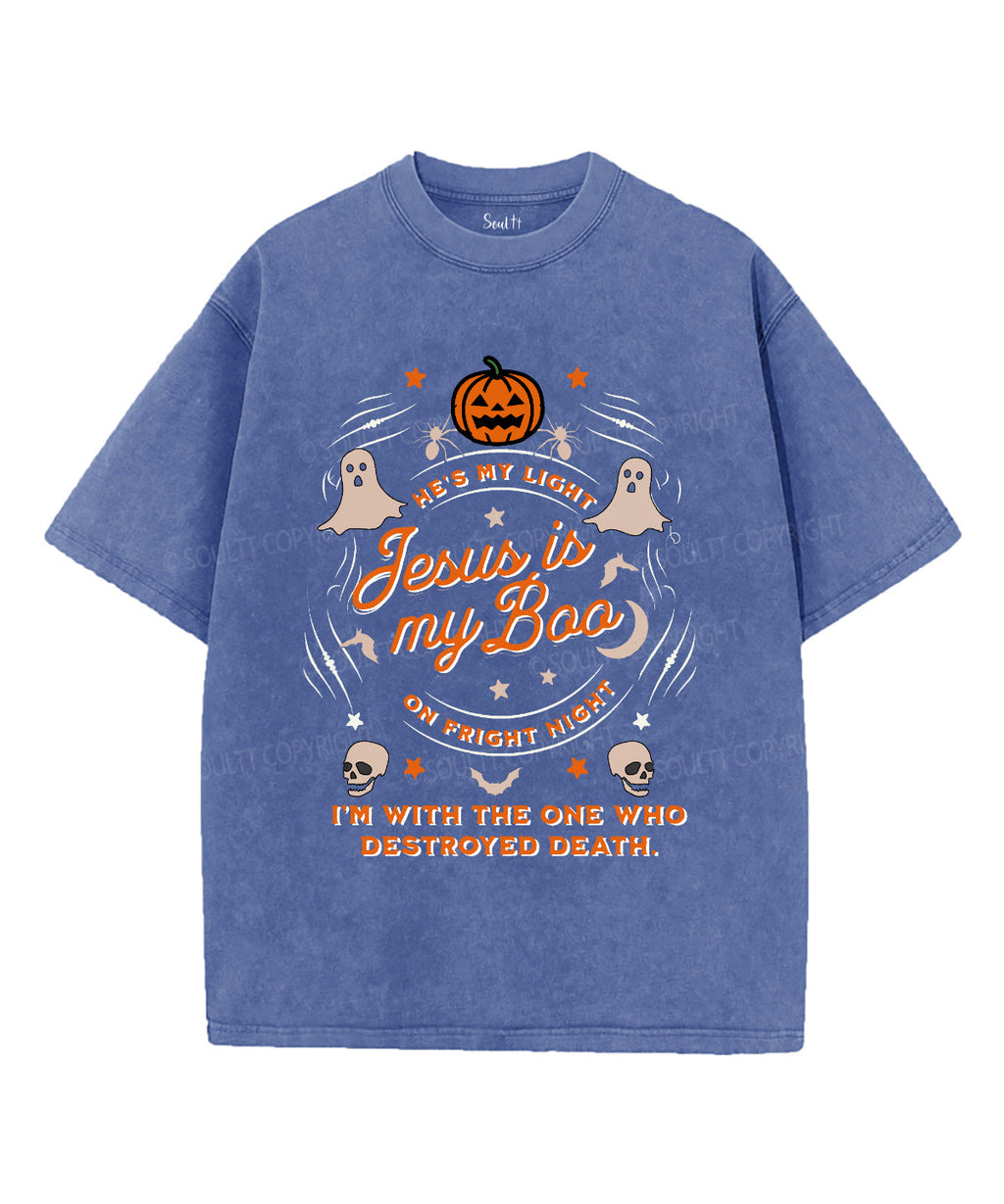 Jesus Is My Boo Unisex Washed Christian T-shirt Style001 Hoodie, Sweatshirt | CiraTrend.com (Image 4)