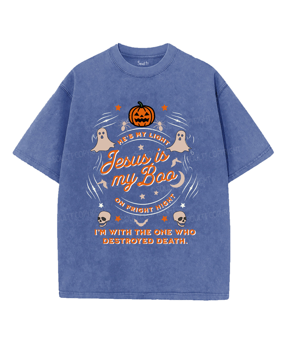 Jesus Is My Boo Unisex Washed Christian T-shirt Style001 Hoodie, Sweatshirt | CiraTrend.com (Image 4)