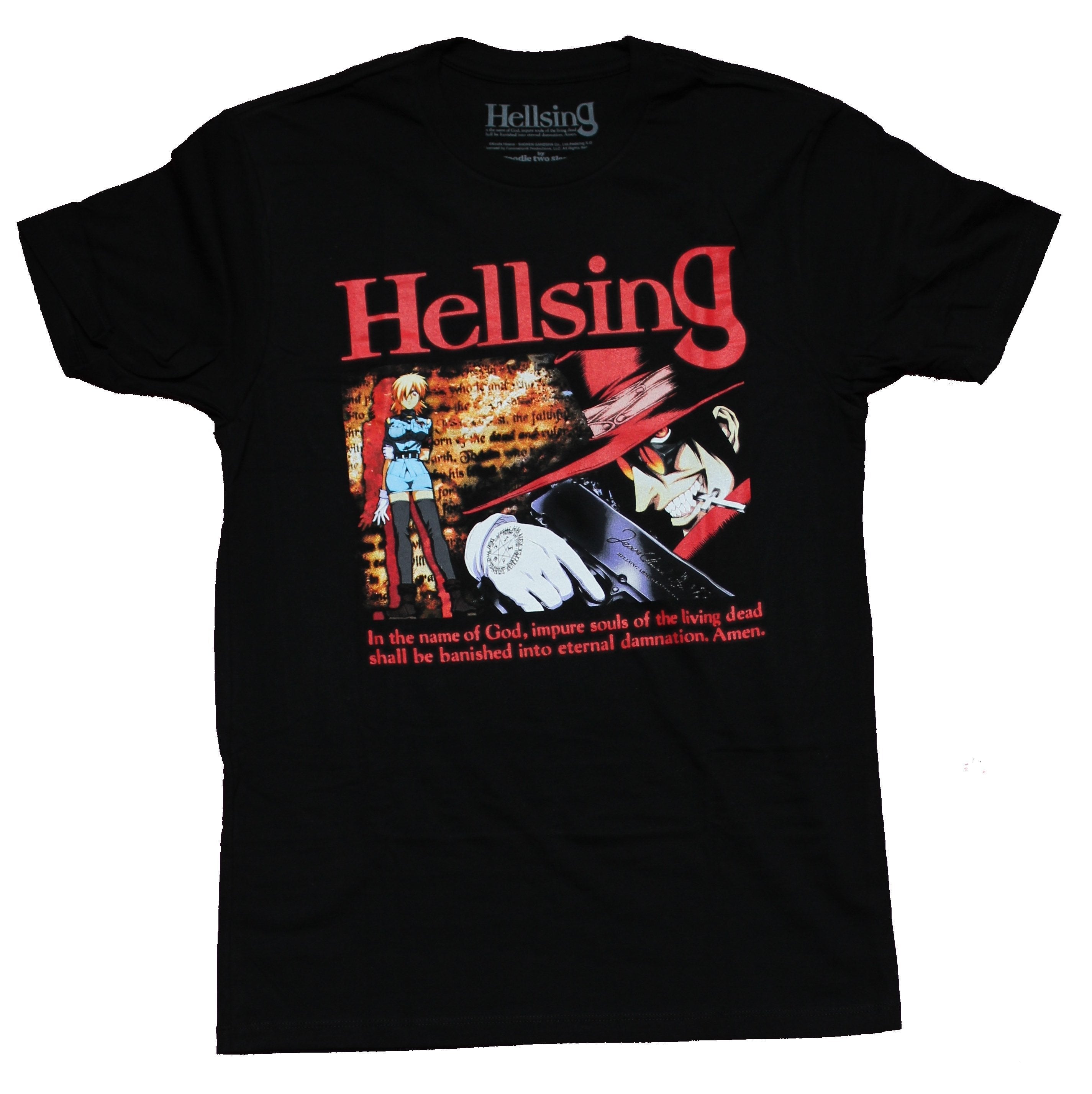 Hellsing Mens T-Shirt -  The Hellsing Prayer: Alucard & Seras Hoodie, Sweatshirt | CiraTrend.com