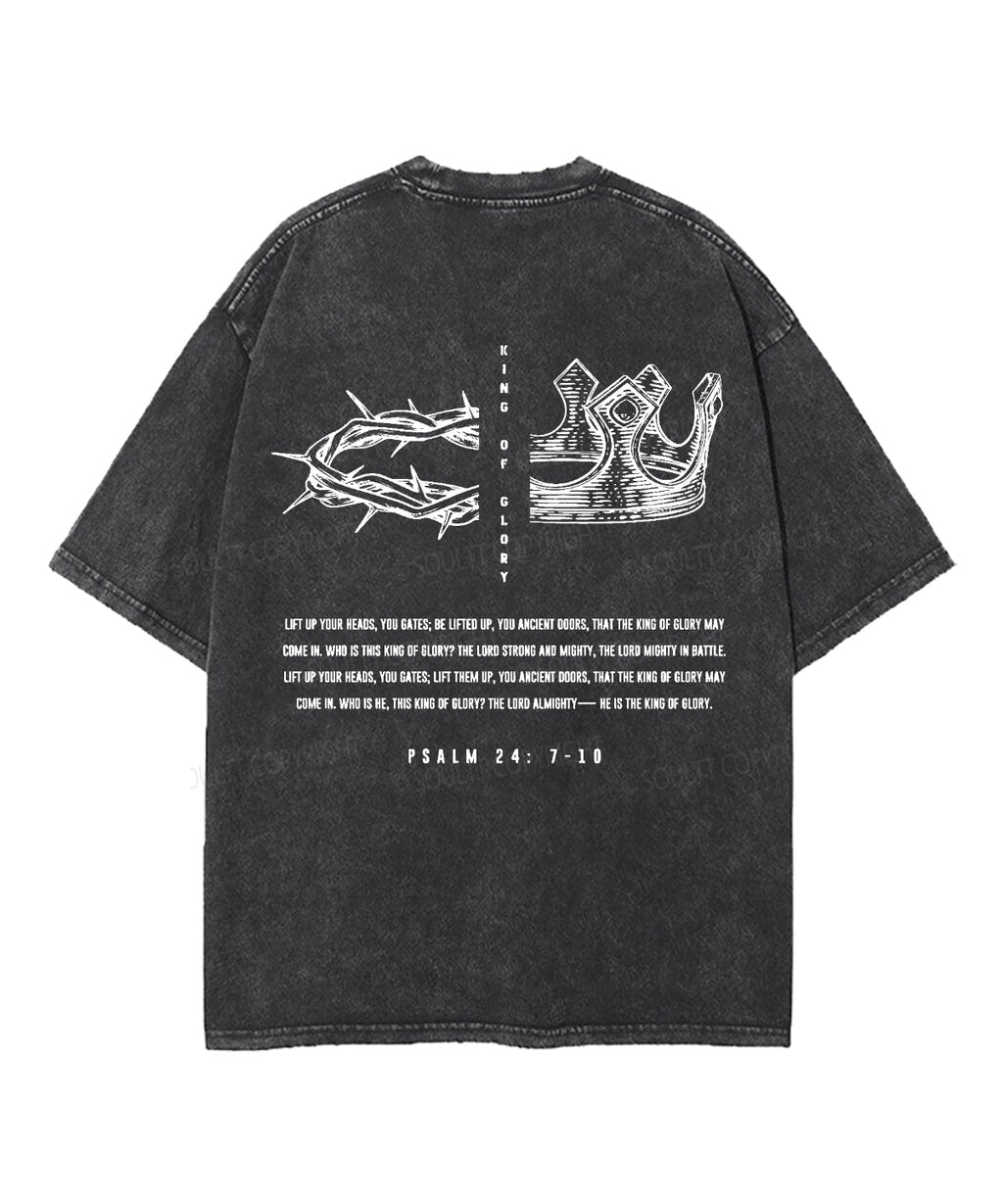 King Of Glory Double Sided Washed Christian T-shirt Hoodie, Sweatshirt | CiraTrend.com (Image 3)