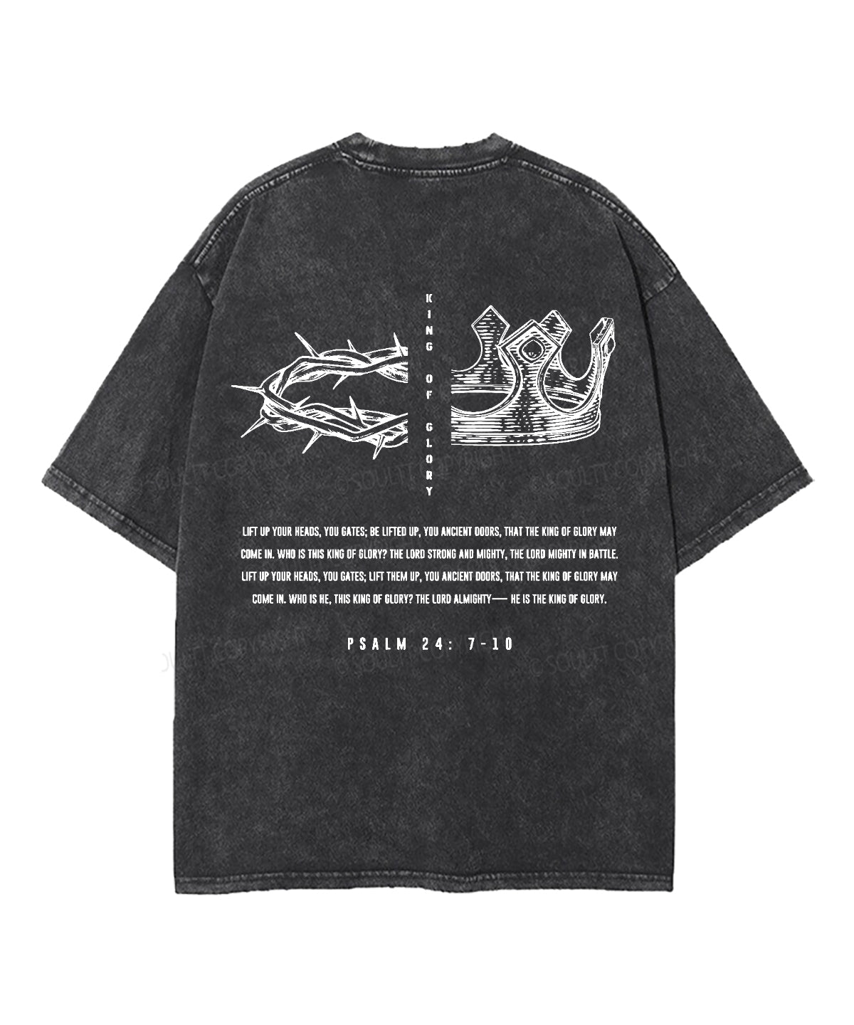 King Of Glory Double Sided Washed Christian T-shirt Hoodie, Sweatshirt | CiraTrend.com (Image 3)