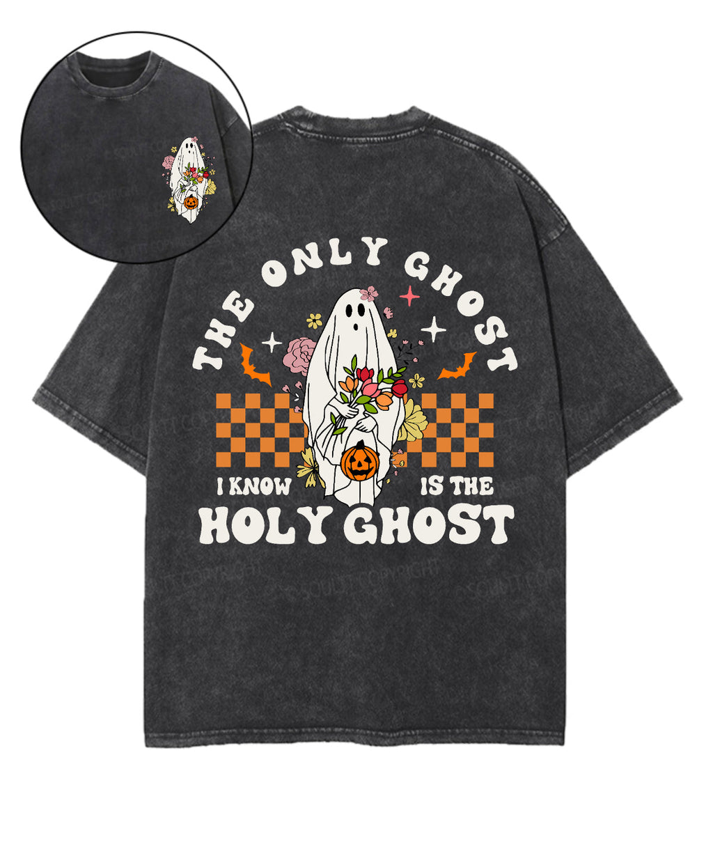 The Only Ghost Double Sided Unisex Washed Christian T-shirt Hoodie, Sweatshirt | CiraTrend.com (Image 1)