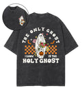 The Only Ghost Double Sided Unisex Washed Christian T-shirt Hoodie, Sweatshirt | CiraTrend.com (Image 1)