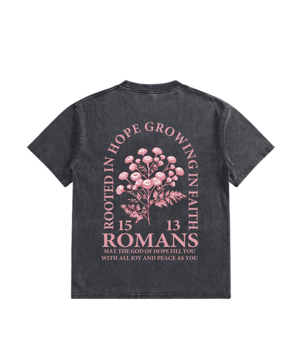 Rooted Hope Double Sided Washed Christian T-Shirts, Hoodie, Sweatshirt