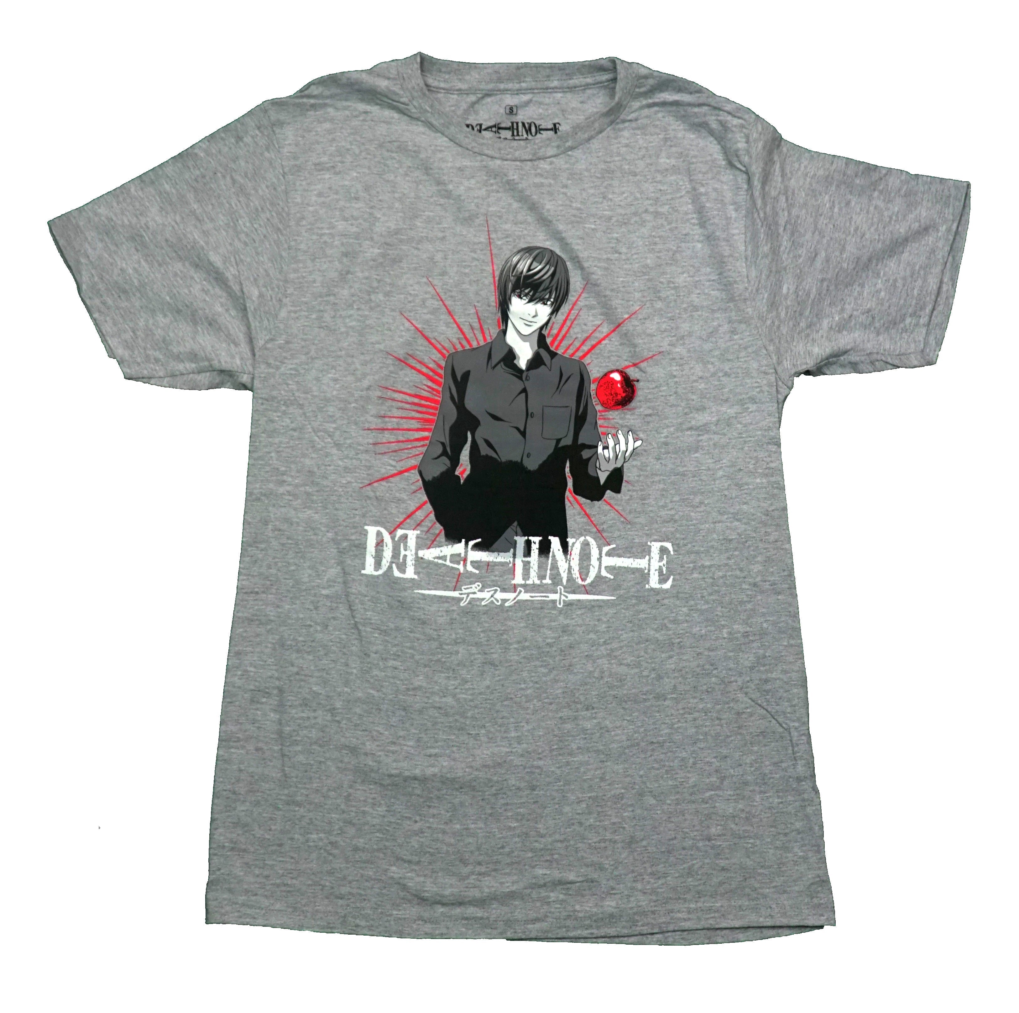 Death Note Mens T-Shirt - L Pictured With Red Sun Rays Hoodie, Sweatshirt | CiraTrend.com
