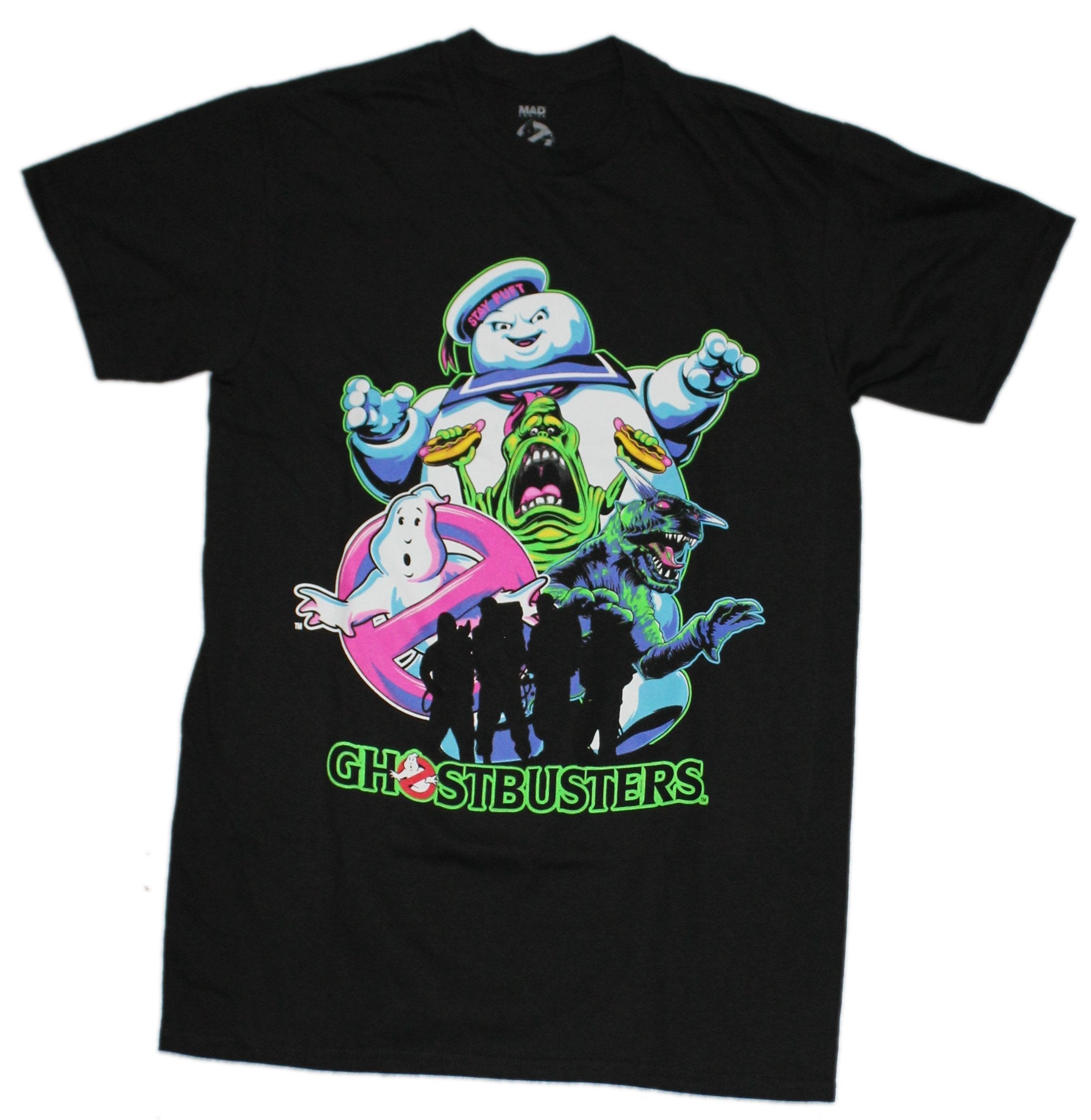 Ghostbusters Mens T-Shirt - Marshmallow Man Collage Over Cast Hoodie, Sweatshirt | CiraTrend.com