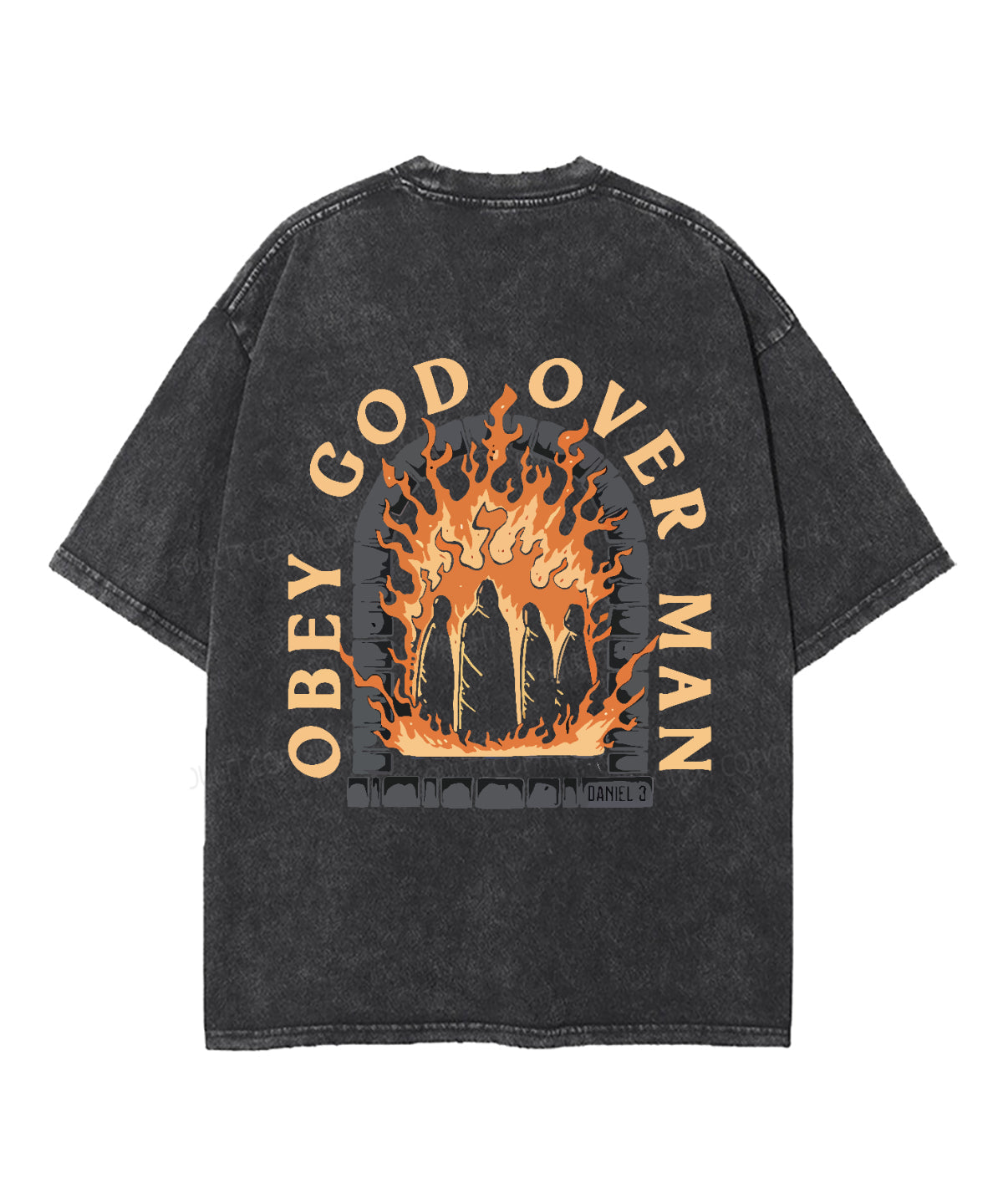 Obey God Over Man Double Sided Unisex Washed Christian T-shirt Hoodie, Sweatshirt | CiraTrend.com (Image 3)