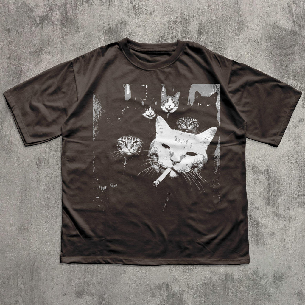 Gangster Ca Meme Cats Vintage Cat Lover Cat Meme Tee Ca Cat Dad Cat Mom (5)