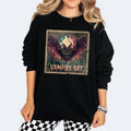 Vampire Bat Women's Graphic Pocket Hoodie - Casual Crewneck Sweatshirt for Winter Halloween Pullover Tops for Men & Women...