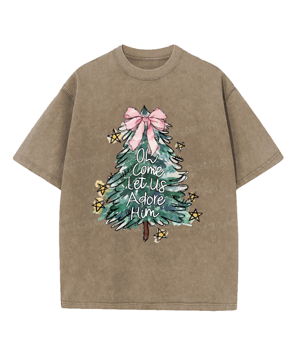 Oh Come Let Us Adore Him Washed Christian T-shirt Style001 Hoodie, Sweatshirt | CiraTrend.com (Image 5)