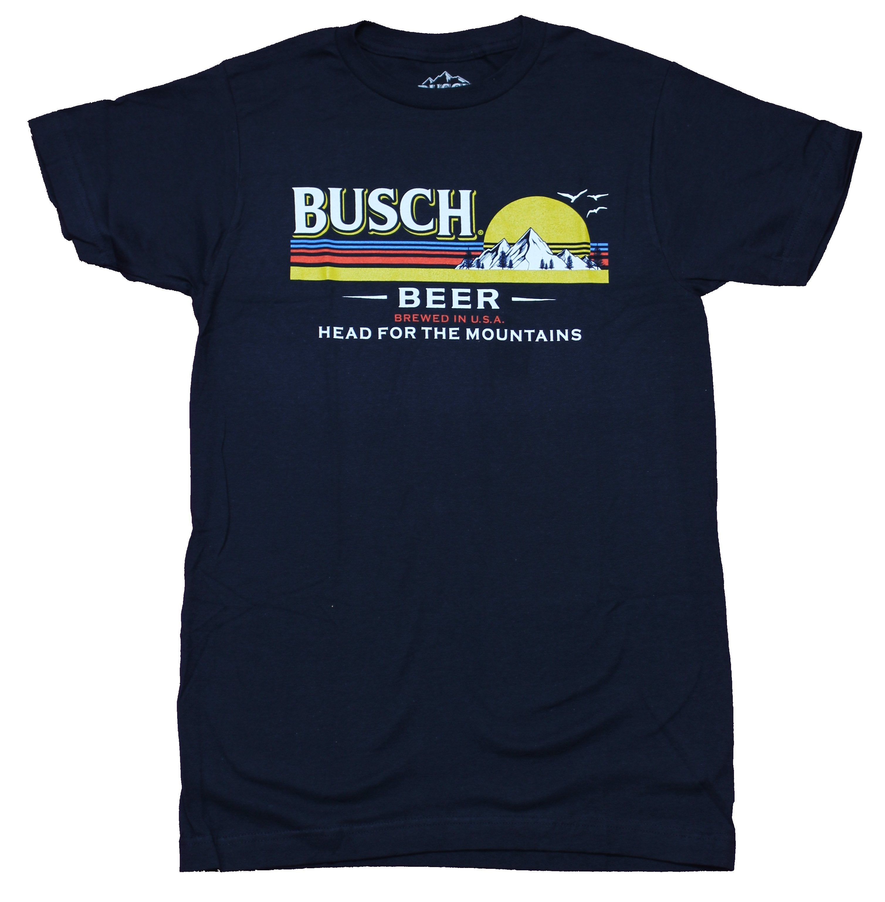 Busch Light Mens T-Shirt - Head For The Mountains Sunset Logo Hoodie, Sweatshirt | CiraTrend.com