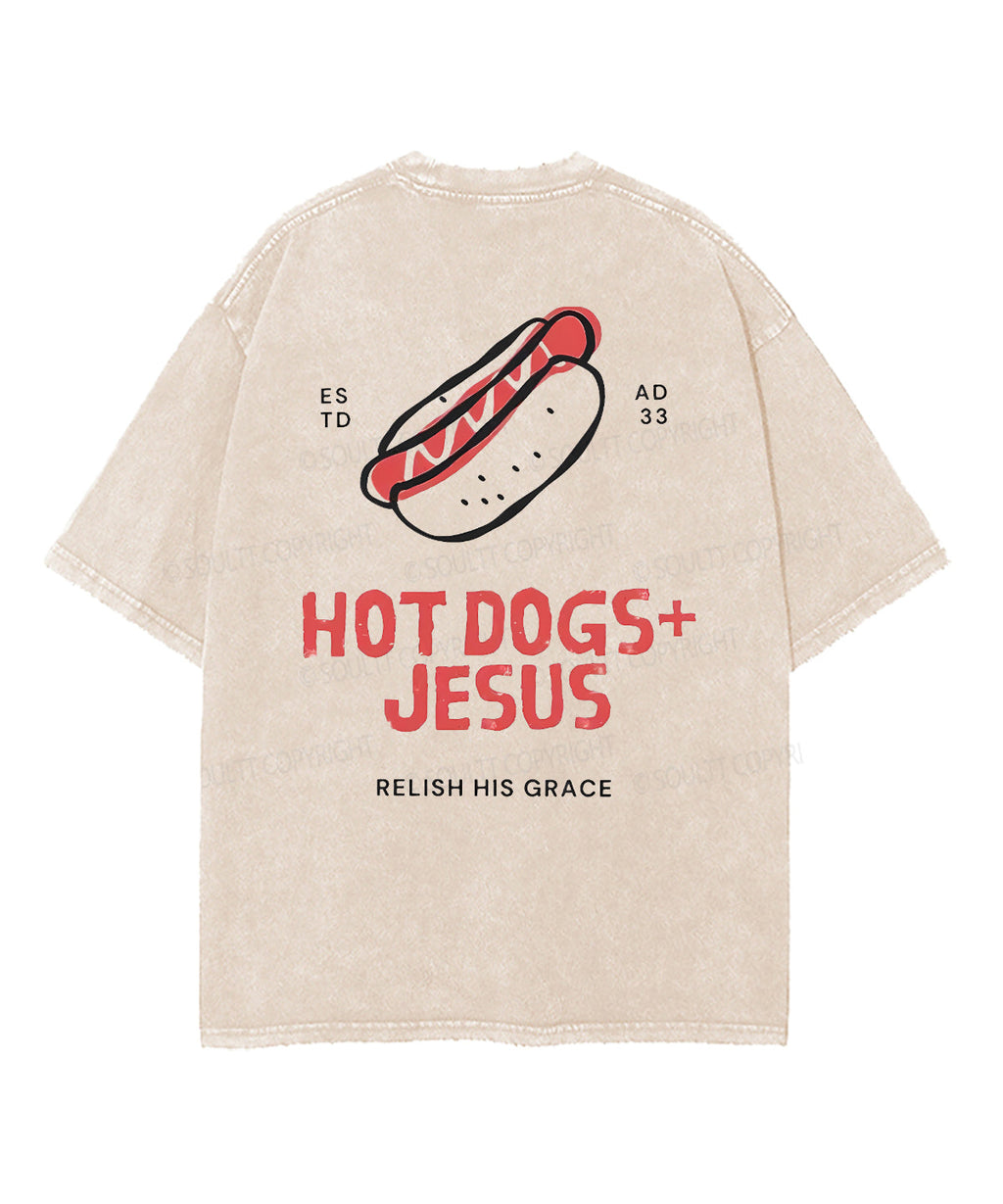 Hot Dogs Jesus Double Sided Washed Christian T-Shirts, Hoodie, Sweatshirt