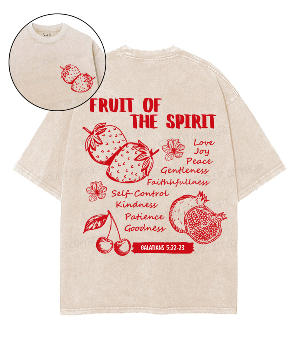 Fruit Of The Spirit Double Sided Unisex Washed Christian T-shirt Style004 Hoodie, Sweatshirt | CiraTrend.com (Image 1)