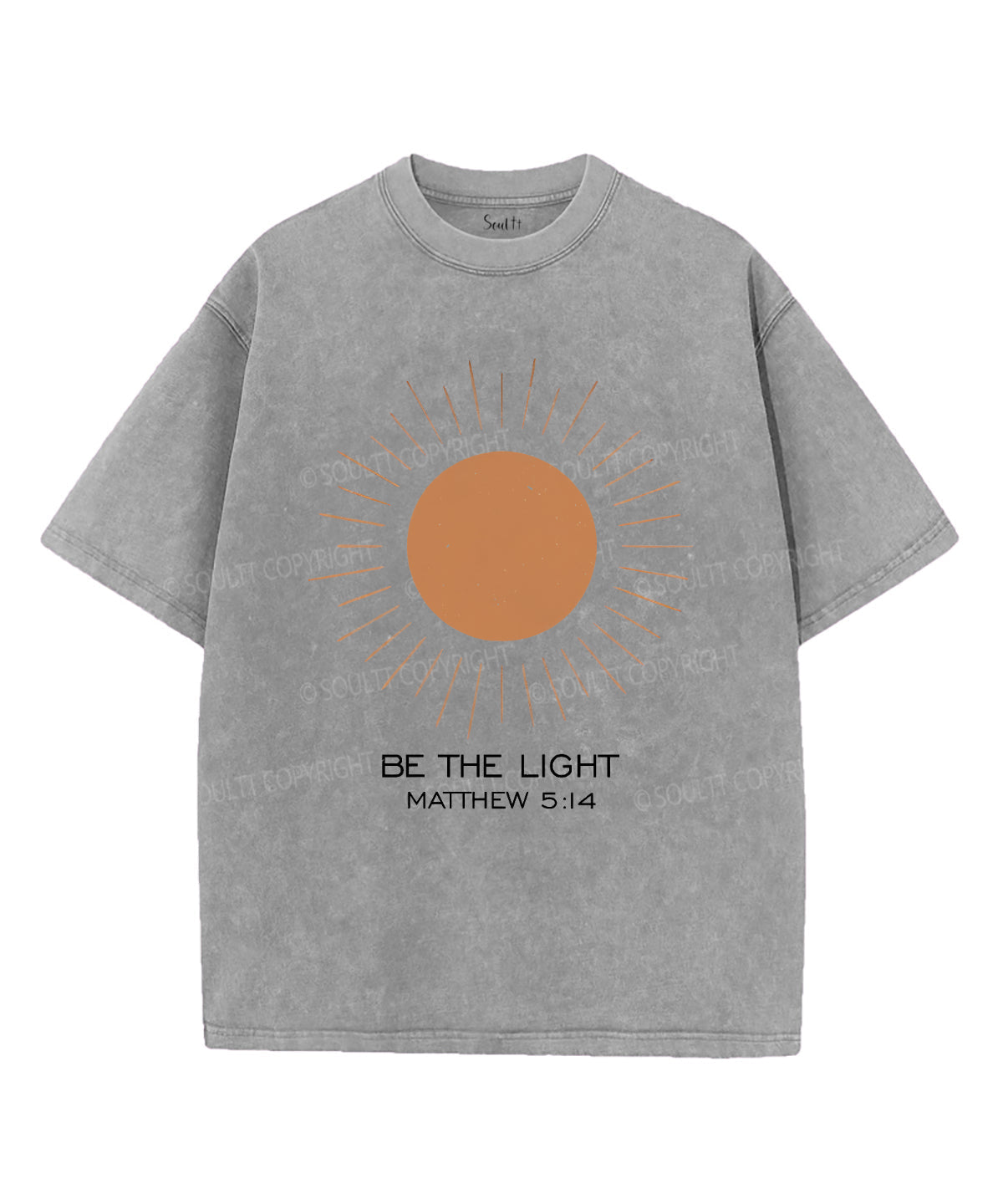 Be The Light Unisex Washed Christian T-shirt Style003 Hoodie, Sweatshirt | CiraTrend.com (Image 2)
