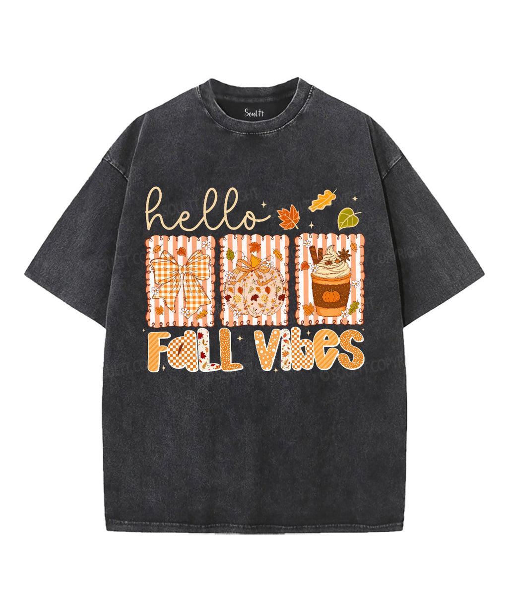 Fall Vibes Unisex Washed Christian T-shirt Hoodie, Sweatshirt | CiraTrend.com (Image 2)