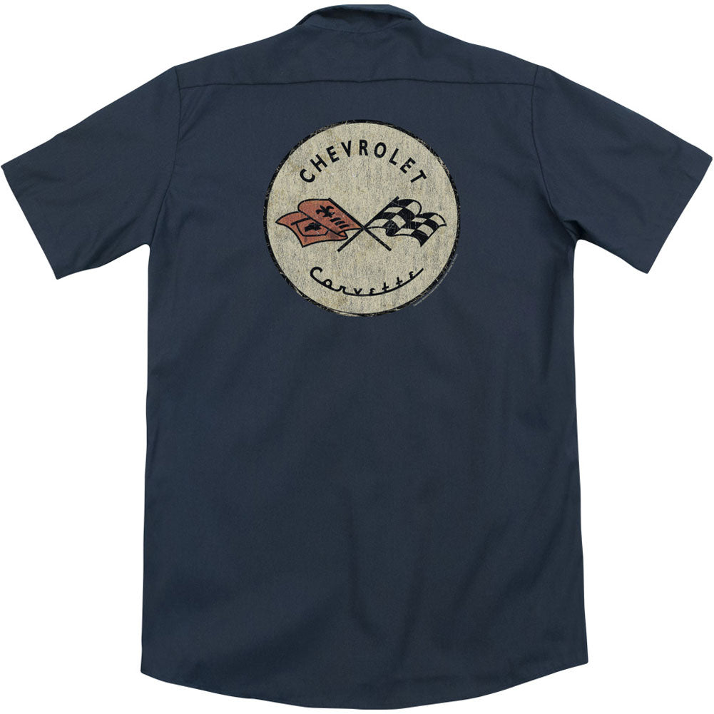 Blue And Gold Vintage Bowtie (Back Print) Workshirt Style001 T-Shirts, Hoodie, Sweatshirt | CiraTrend.com (Image 2)