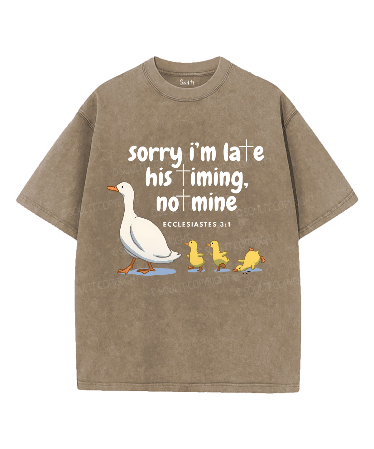Sorry I'm Late Unisex Washed Christian T-shirt Hoodie, Sweatshirt | CiraTrend.com (Image 5)