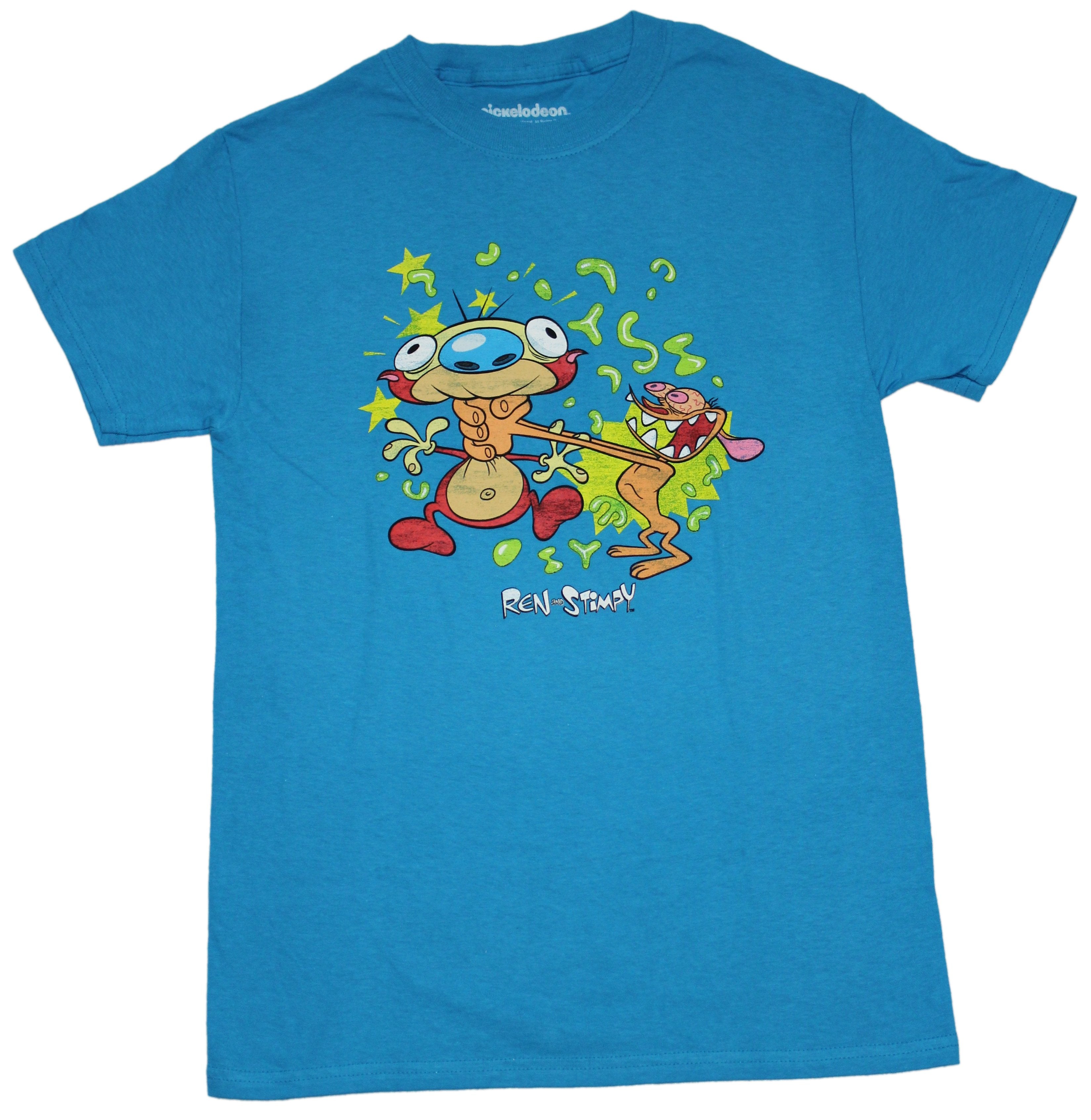 Ren & Stimpy Mens T-Shirt - Distressed Ren Choking Stimpy Hoodie, Sweatshirt | CiraTrend.com