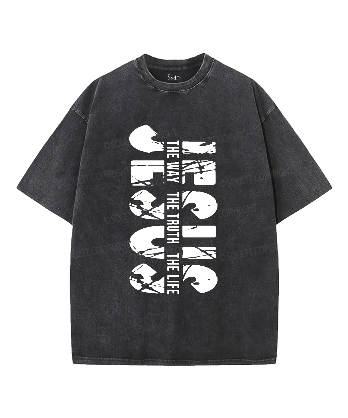 The Way The Truth The Life Washed Christian T-shirt Hoodie, Sweatshirt | CiraTrend.com (Image 1)