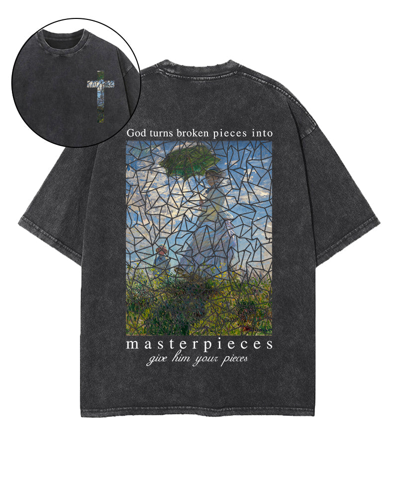 Stroll God Turns Double Sided Washed Christian T-Shirts, Hoodie, Sweatshirt
