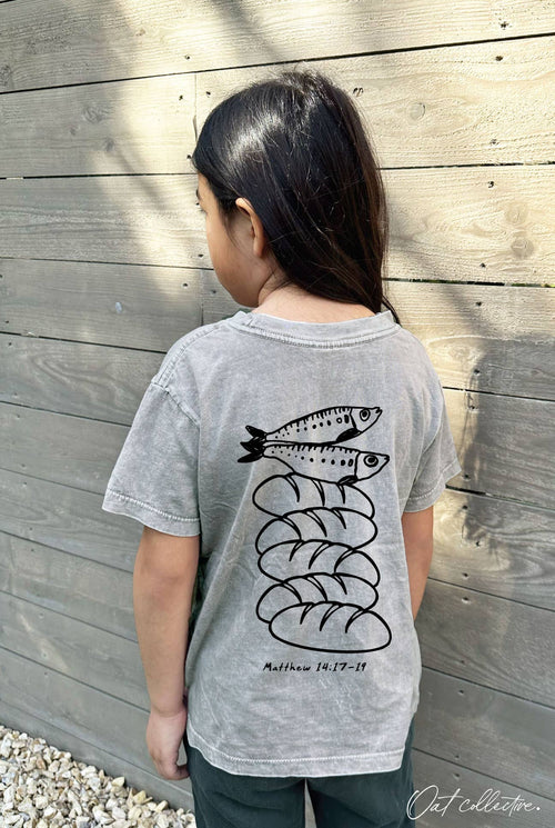 2 Fish and 5 Loaves Toddler Washed Graphic Top