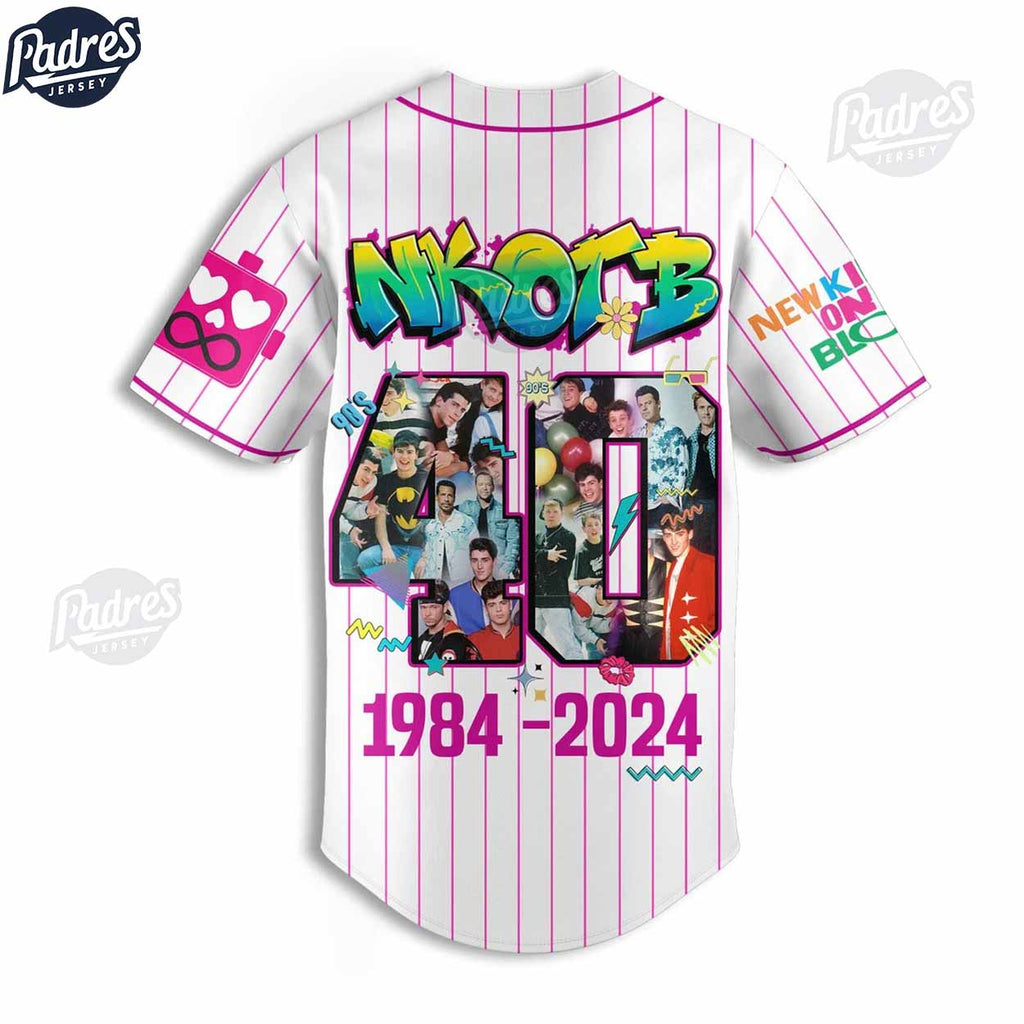 40th Anniversary 1984-2024 New Kids On The Block Custom Baseball Jersey - Padres Jersey Oasis: Elevate Your Baseball Style Game