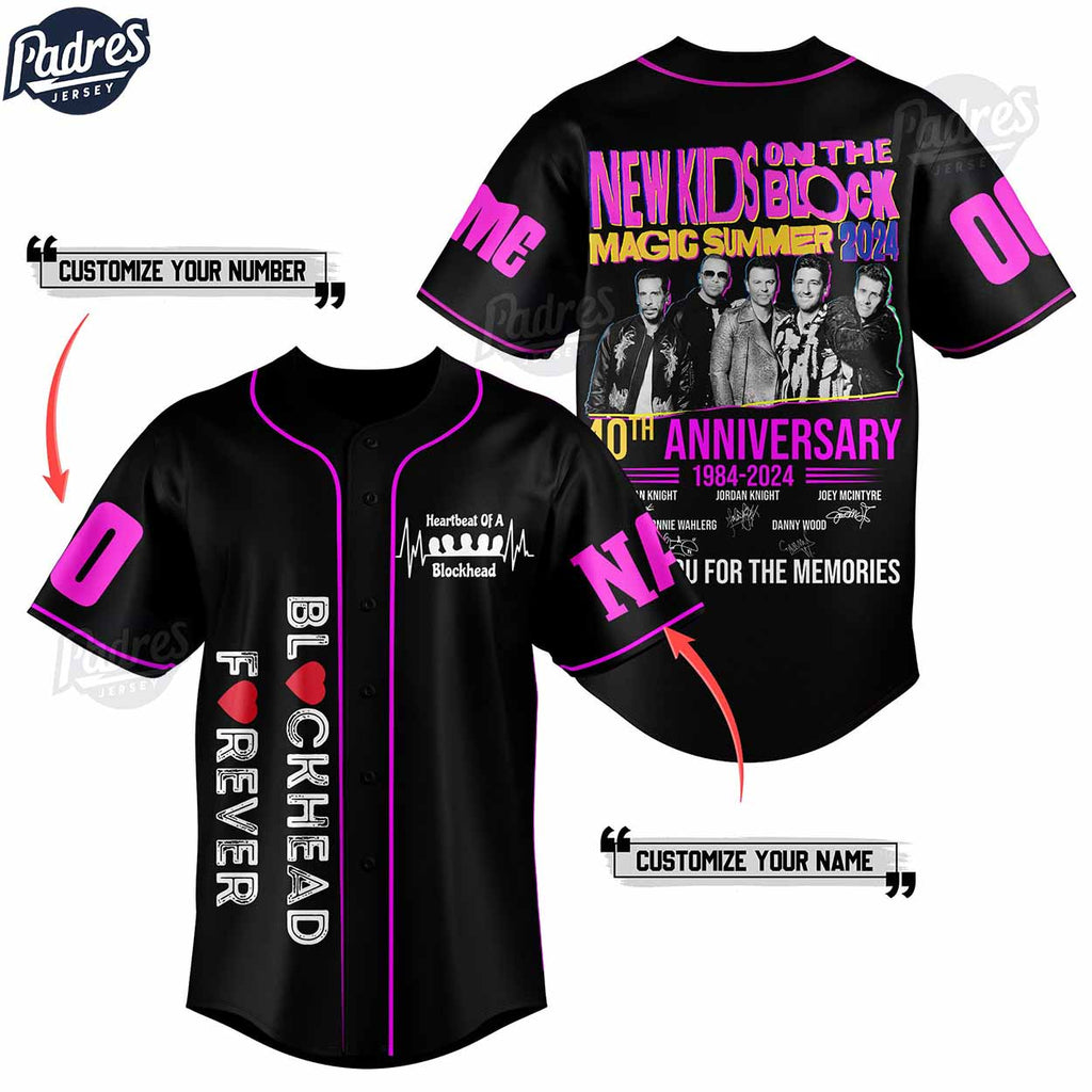 40th Anniversary New Kids On The Block Custom Baseball Jersey - Padres Jersey Oasis: Elevate Your Baseball Style Game
