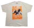 Bleach Mens T-Shirt - Ichigo Grabbing Sword Orange Background Kanji Name Hoodie, Sweatshirt | CiraTrend.com