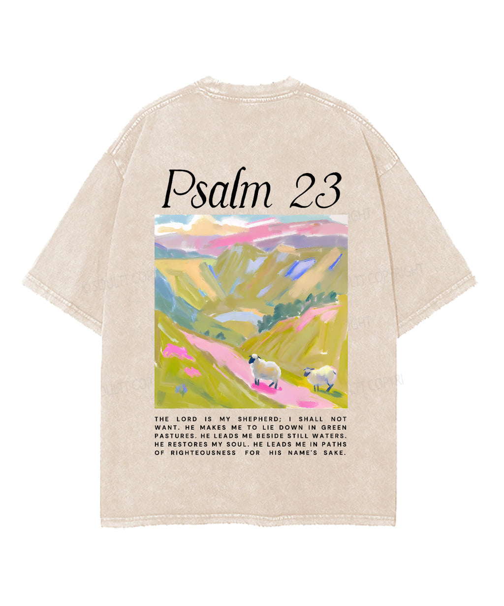 The Lord Is My Shepherd Double Sided Unisex Washed Christian T-shirt Style002 Hoodie, Sweatshirt | CiraTrend.com (Image 5)