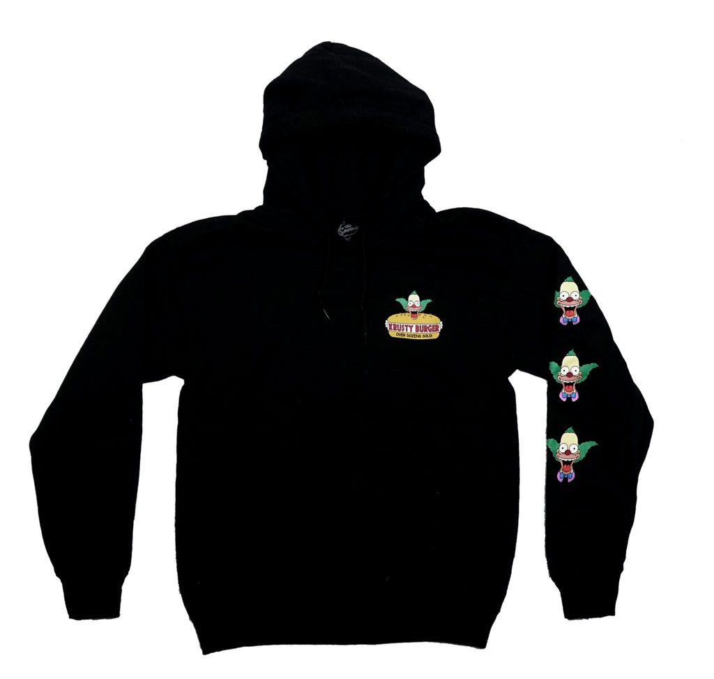 The Simpsons Mens Pullover Hoodie - Krusty Burger Lapel and Large Logo Back T-Shirts, Sweatshirt | CiraTrend.com (Image 1)